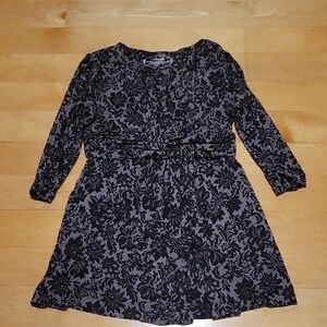 Soma Loungewear Black Gray Tunic Top L